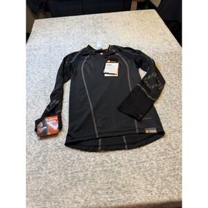 Shock Doctor‎ Core Compression Hockey Shirt Boys M Black Long Sleeve Lock Tech